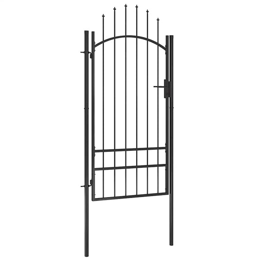 Vidaxl poort 1x2,5 m staal zwart