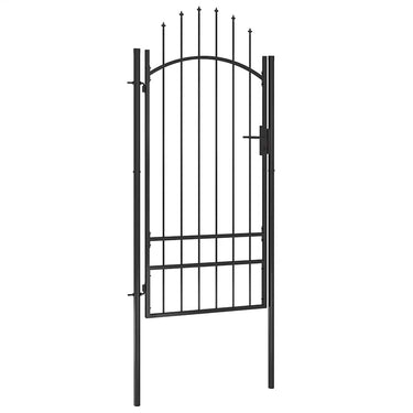 Vidaxl poort 1x2,5 m staal zwart
