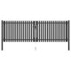 VidaXL Poort 4x1,5 m staal antraciet