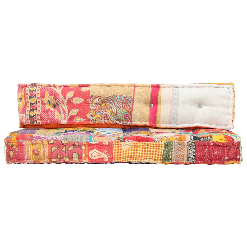 Load image into Gallery viewer, Vidaxl bankkussen pallet stof patchwork meerkleurig

