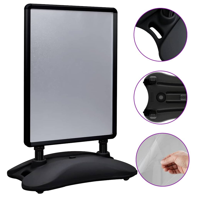 Load image into Gallery viewer, Vidaxl posterstandaard a1 wateranker aluminiumlegering zwart
