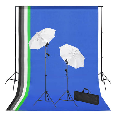Vidaxl fotostudioset met achtergronden, lampen en paraplu's