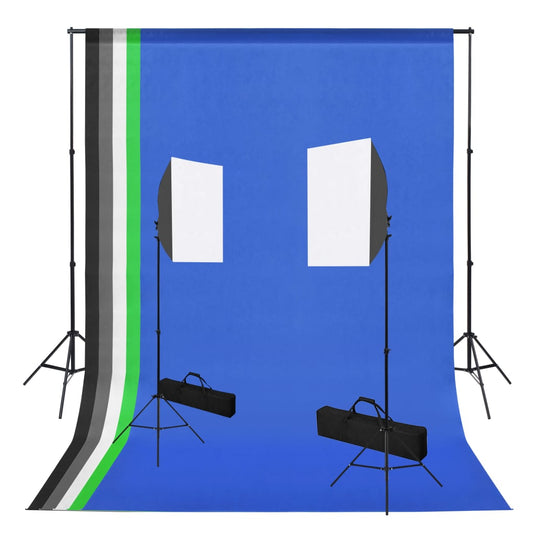 Vidaxl fotostudioset met softboxlampen en achtergronden