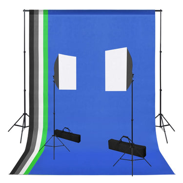 Vidaxl fotostudioset met softboxlampen en achtergronden