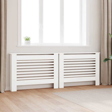 Vidaxl radiatorombouwen 2 st 112x19x81,5 cm mdf wit