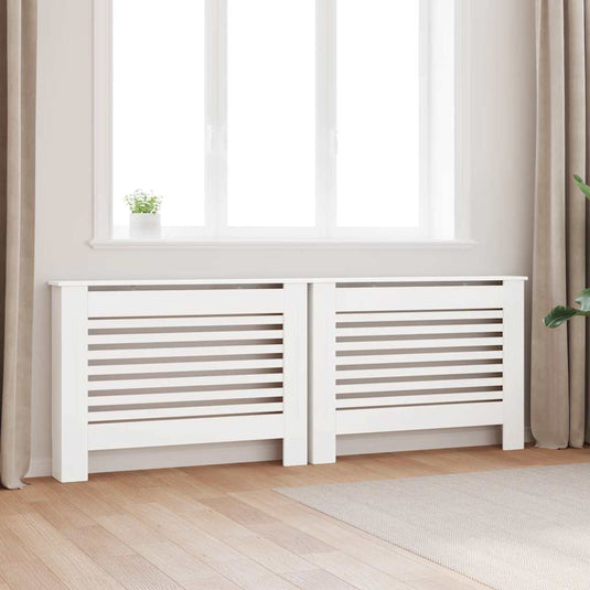 VidaXL Radiatorombouwen 2 st 112x19x81,5 cm MDF wit
