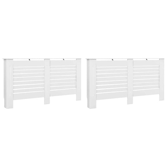 VidaXL Radiatorombouwen 2 st 152x19x81,5 cm MDF wit