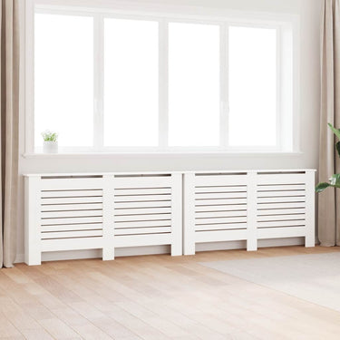 Vidaxl radiatorombouwen 2 st 152x19x81,5 cm mdf wit