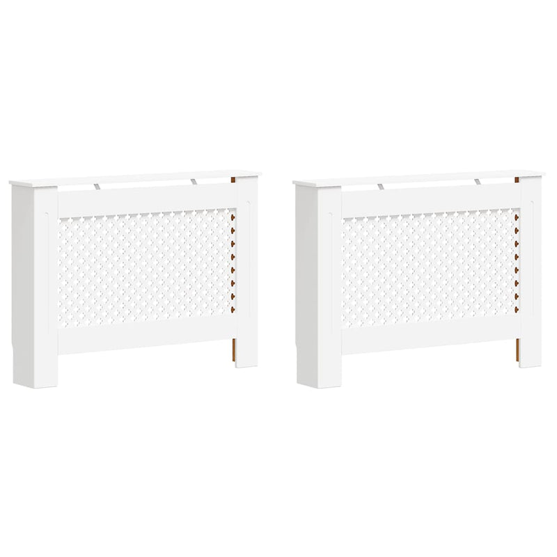 Load image into Gallery viewer, Vidaxl radiatorombouwen 2 st 112x19x81,5 cm mdf wit
