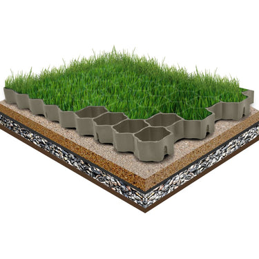 Vidaxl grasroosters 16 st 60x40x3 cm kunststof groen