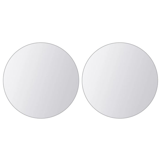 VidaXL 16 st Spiegeltegels rond glas