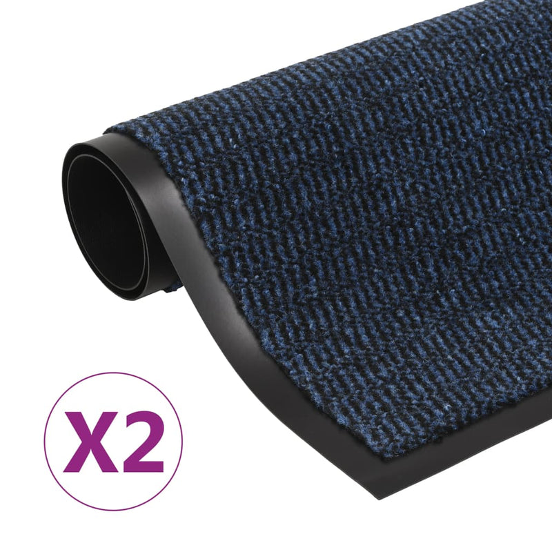 Load image into Gallery viewer, Vidaxl droogloopmatten 2 st rechthoekig getuft 40x60 cm blauw
