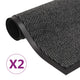Vidaxl droogloopmatten 2 st rechthoekig getuft 90x150 cm antraciet