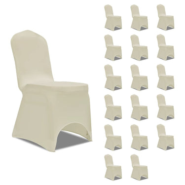 Vidaxl stoelhoezen stretch 18 st crème