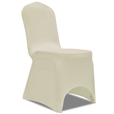 Vidaxl stoelhoezen stretch 24 st crème
