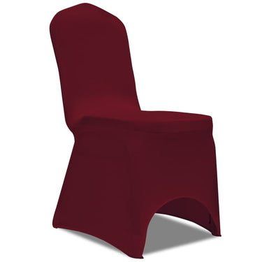 Vidaxl stoelhoezen stretch 30 st bordeauxrood