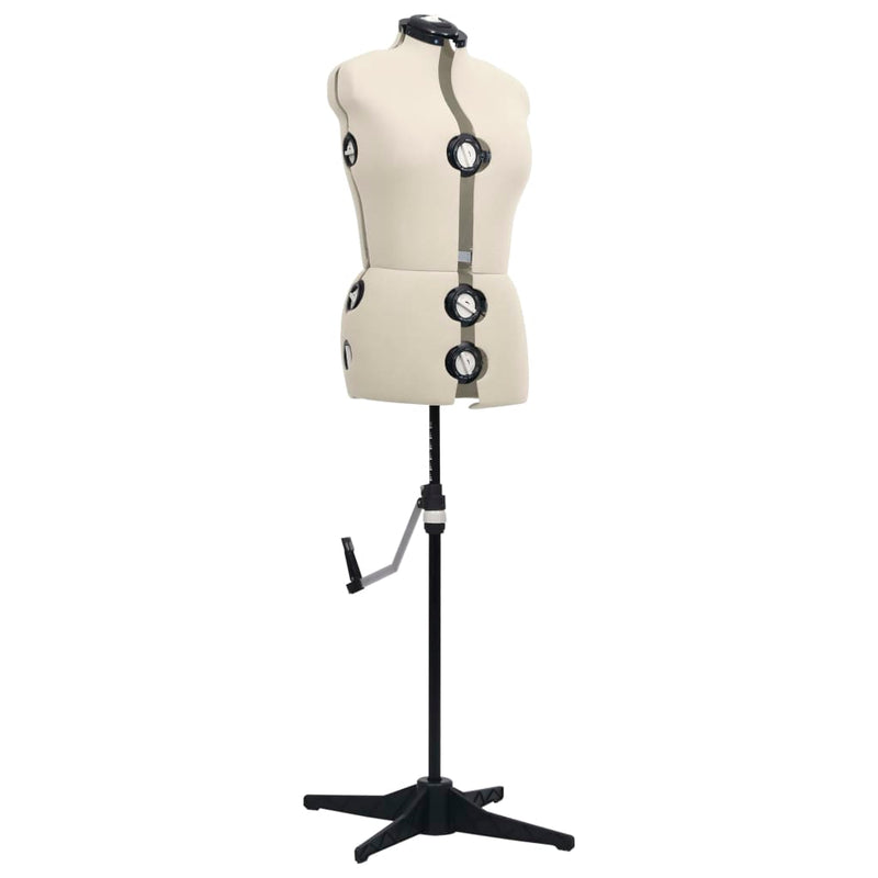 Load image into Gallery viewer, Vidaxl paspop verstelbaar vrouw maat 40-46 m crèmekleurig
