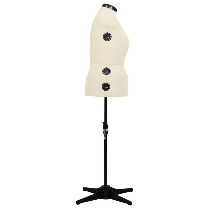 Load image into Gallery viewer, Vidaxl paspop verstelbaar vrouw maat 44-50 l crèmekleurig
