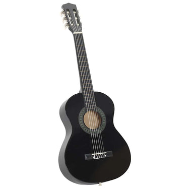 Vidaxl 8-delige gitaarset klassiek beginner 1 2 34 zwart