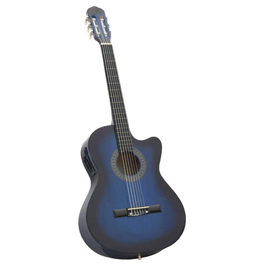 Vidaxl gitaar cutaway met equalizer 6 snaren western klassiek blauw