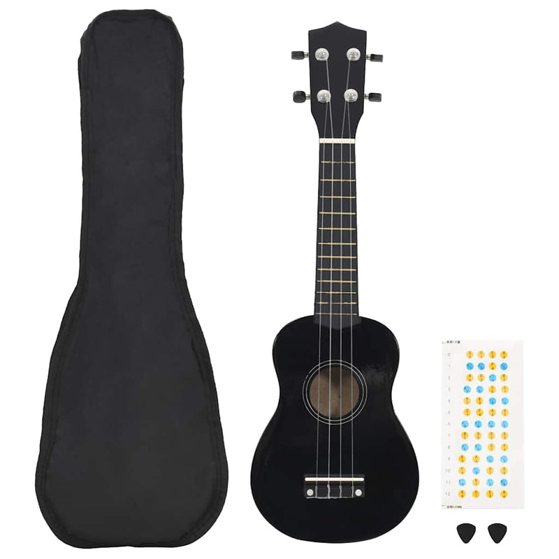 Load image into Gallery viewer, Vidaxl ukuleleset met tas voor kinderen sopraan 23'' zwart
