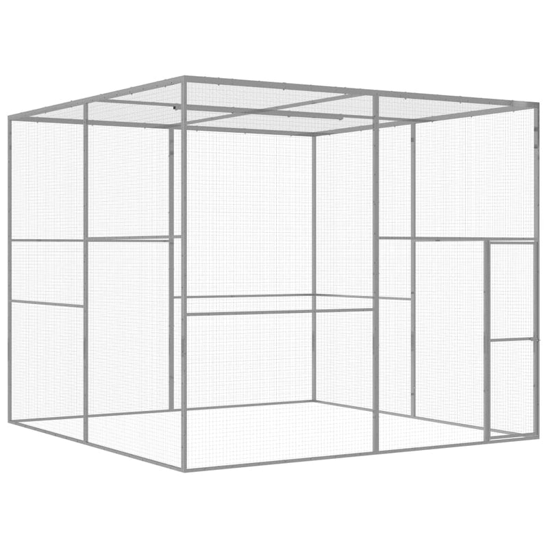 Load image into Gallery viewer, VidaXL Kattenkooi 3x3x2,5 m gegalvaniseerd staal
