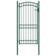Vidaxl poort met gebogen bovenkant 100x200 cm staal groen