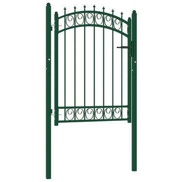Vidaxl poort met speerpunten 100x125 cm staal groen
