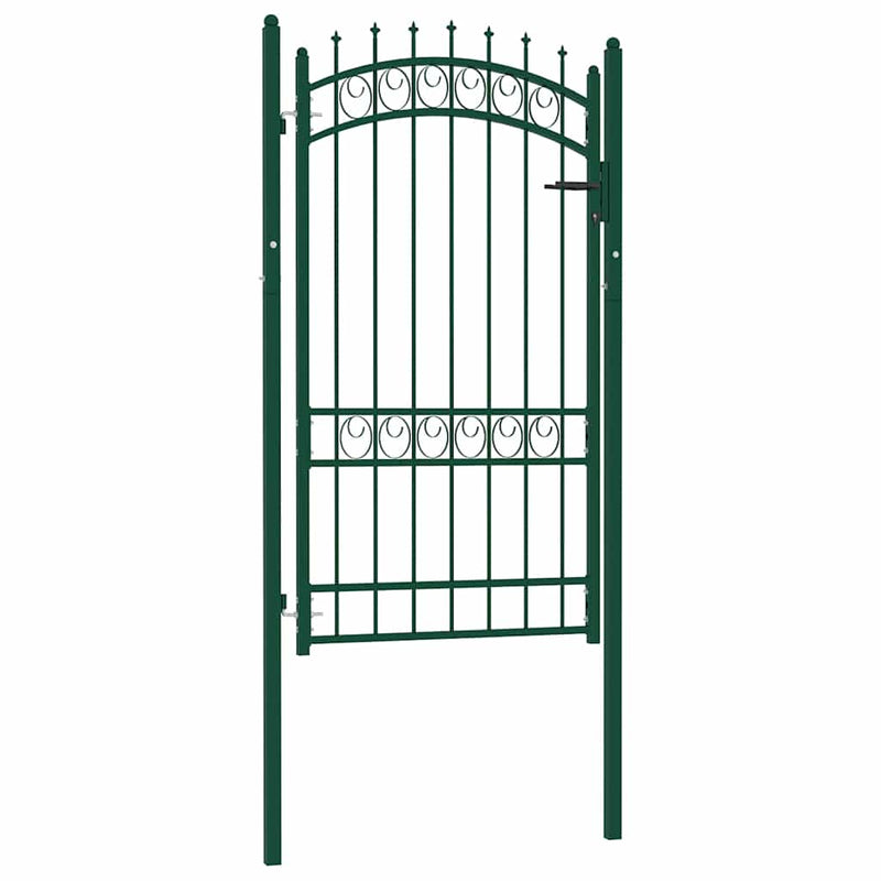 Load image into Gallery viewer, Vidaxl poort met speerpunten 100x175 cm staal groen
