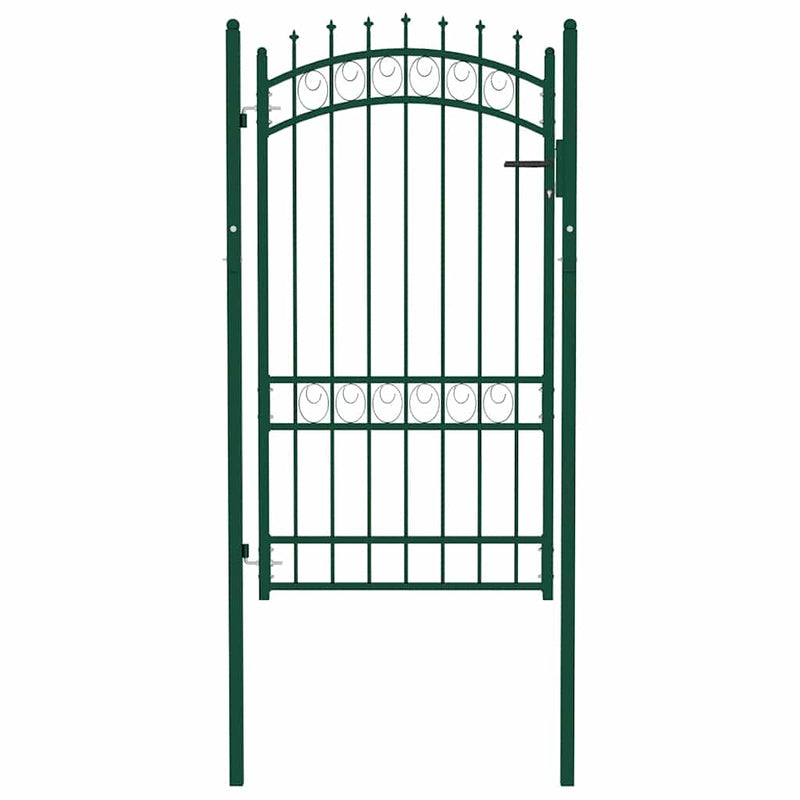Load image into Gallery viewer, Vidaxl poort met speerpunten 100x175 cm staal groen
