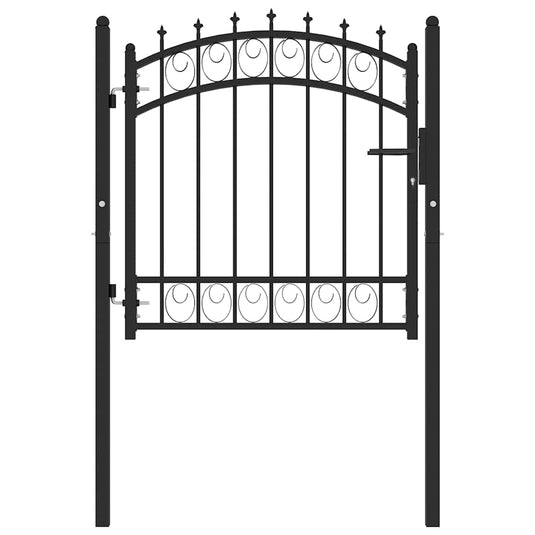Vidaxl poort met speerpunten 100x100 cm staal zwart
