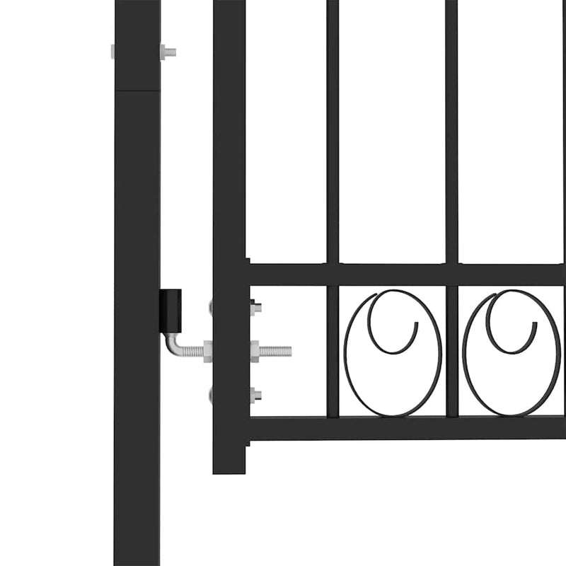 Load image into Gallery viewer, Vidaxl poort met speerpunten 100x100 cm staal zwart
