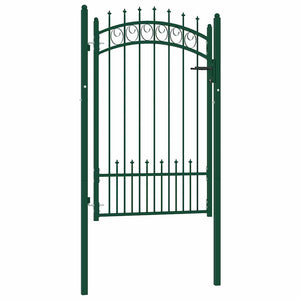 Vidaxl poort met speerpunten 100x150 cm staal groen
