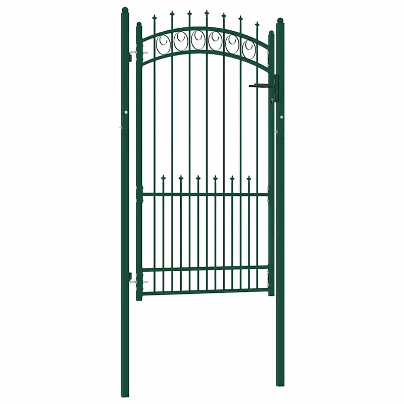 Load image into Gallery viewer, Vidaxl poort met speerpunten 100x175 cm staal groen
