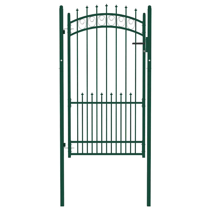 Load image into Gallery viewer, Vidaxl poort met speerpunten 100x175 cm staal groen

