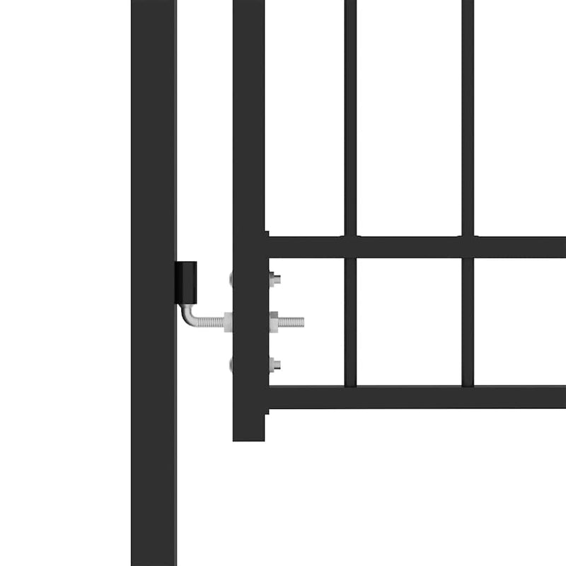 Load image into Gallery viewer, Vidaxl poort met speerpunten 100x125 cm staal zwart
