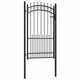 Vidaxl poort met speerpunten 100x175 cm staal zwart