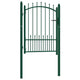 Vidaxl poort met speerpunten 100x125 cm staal groen