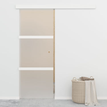 Vidaxl schuifdeur met zachte stops 76x205 cm esg-glas en aluminium