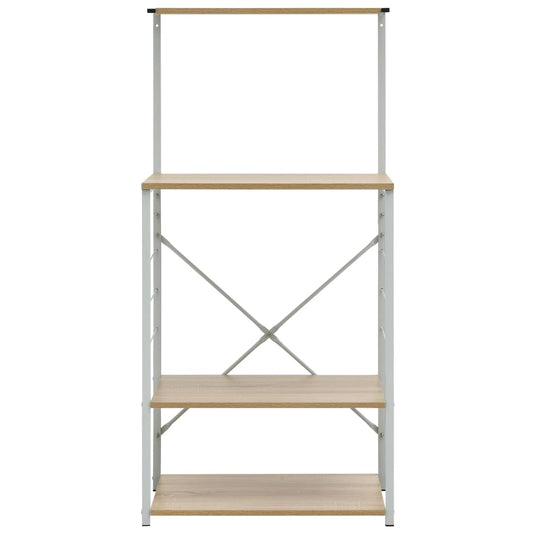 Vidaxl magnetronkast 60x39,6x123 cm bewerkt hout wit en eikenkleurig