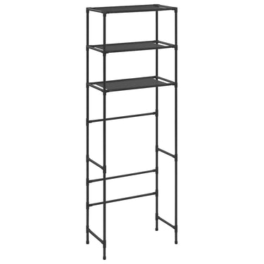 Vidaxl opbergrek voor boven toilet 3-laags 53x28x169 cm zwart