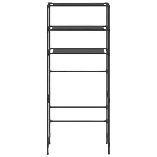 Vidaxl opbergrek voor boven wasmachine 3-laags 69x28x169 cm zwart