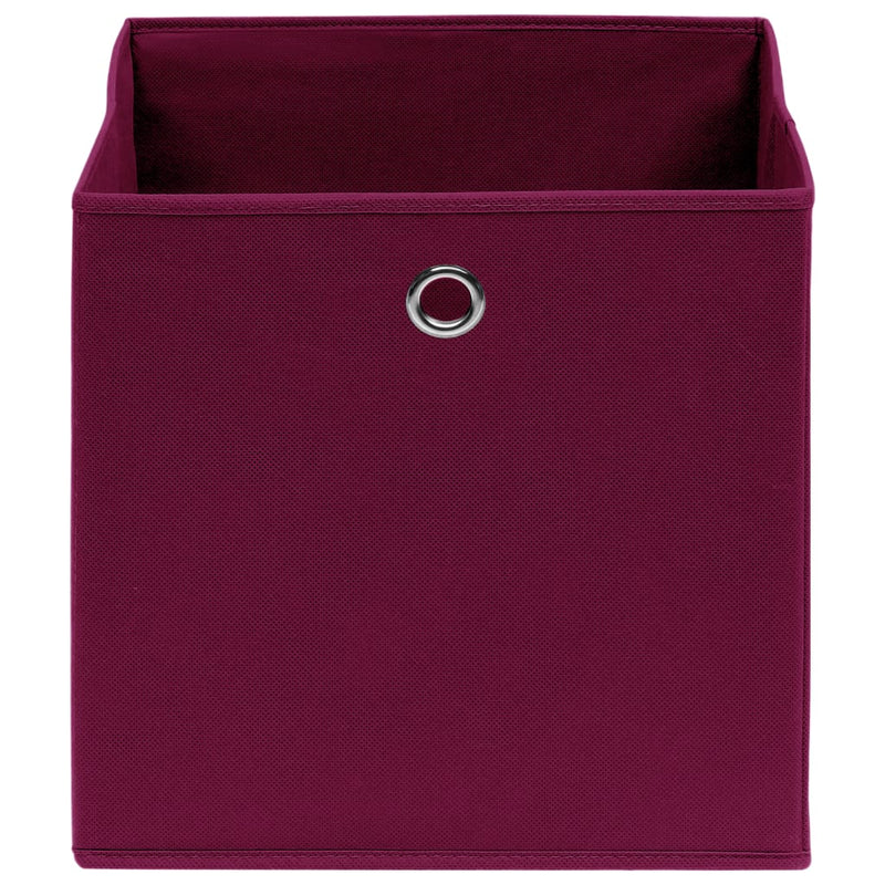 Load image into Gallery viewer, Vidaxl opbergboxen 4 st 32x32x32 cm stof donkerrood
