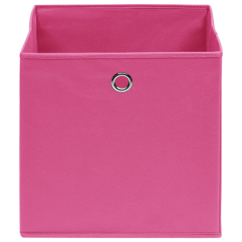 Load image into Gallery viewer, Vidaxl opbergboxen 4 st 32x32x32 cm stof roze
