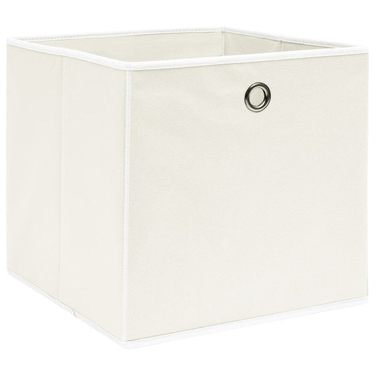Vidaxl opbergboxen 4 st 32x32x32 cm stof wit