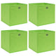 Vidaxl opbergboxen 4 st 32x32x32 cm stof groen