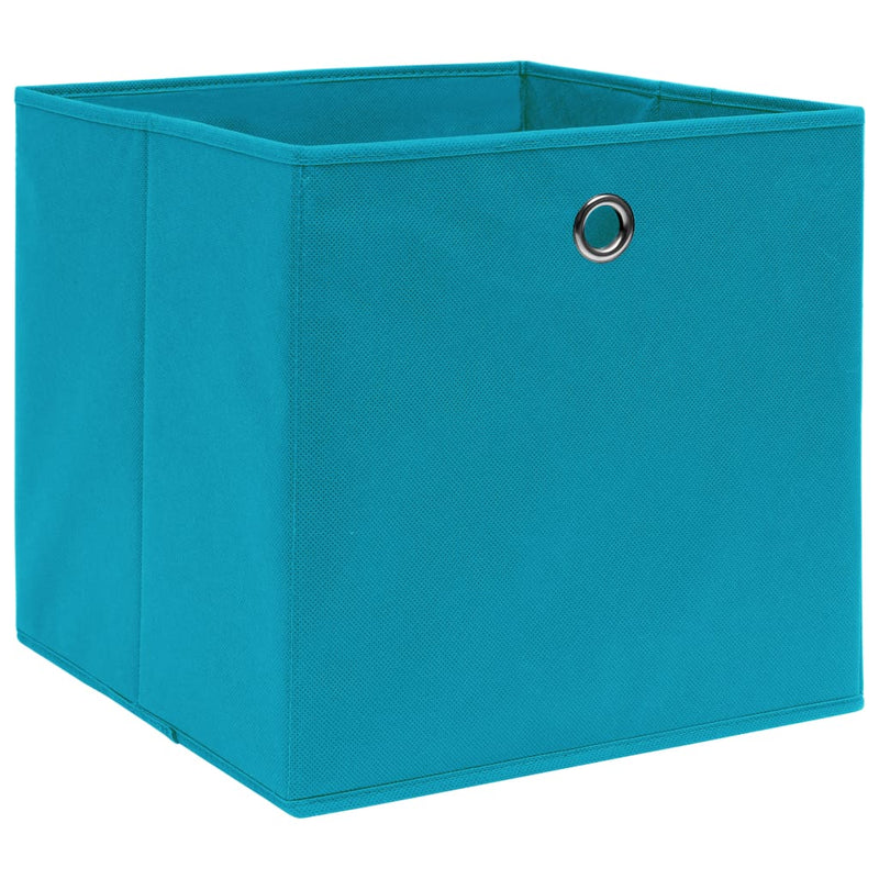 Load image into Gallery viewer, Vidaxl opbergboxen 4 st 32x32x32 cm stof babyblauw
