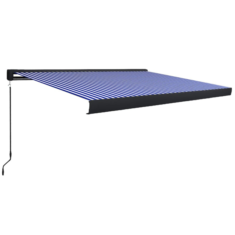 Load image into Gallery viewer, VidaXL Luifel handmatig 400x300 cm blauw en wit
