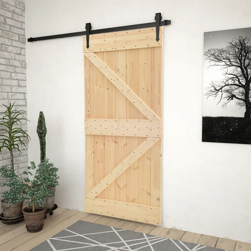 Load image into Gallery viewer, VidaXL Deur 100x210 cm massief grenenhout
