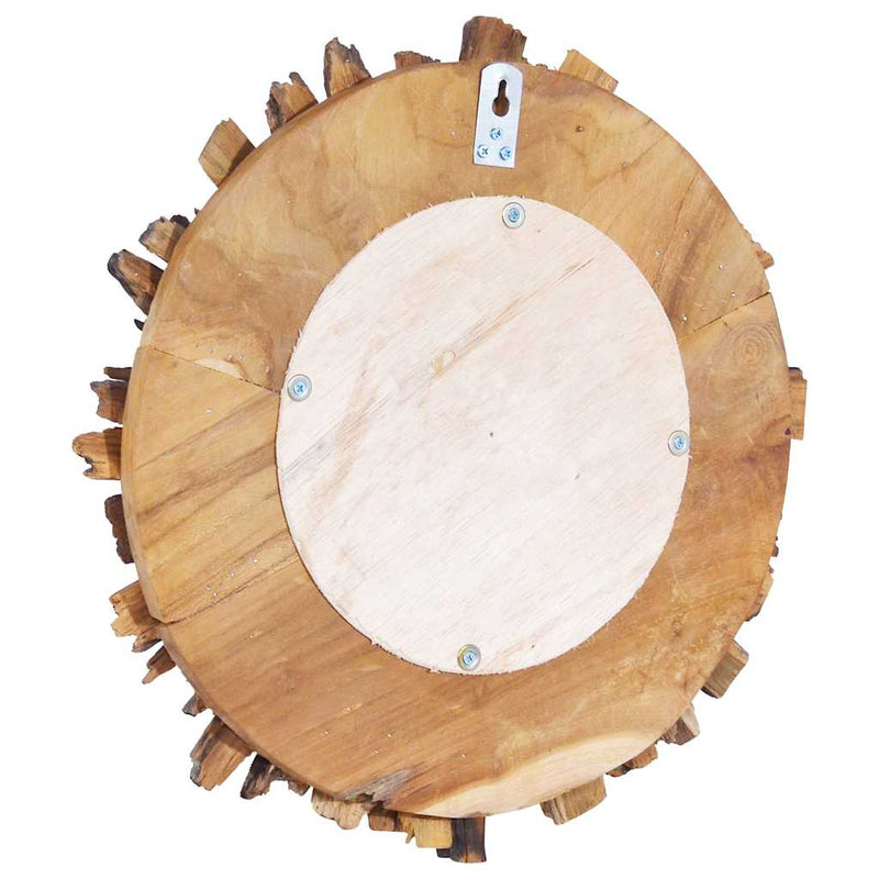 Load image into Gallery viewer, Vidaxl wandspiegel rond 40 cm teakhout
